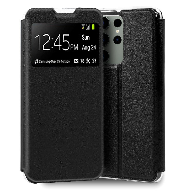 Funda COOL Flip Cover para Samsung S918 Galaxy S23 Ultra Liso Negro