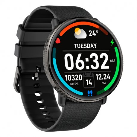 Smartwatch COOL Forever Silicone Black (AMOLED, Calls, Health, Sport)