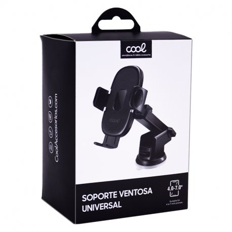 Supporto universale per auto a ventosa One Click COOL Nero