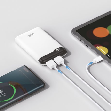 Batteria Esterna Power Bank 5000 mAh Display COOL 10W Bianca