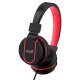 3.5 mm Jack Headphones COOL Toronto With Micro Black-Red