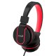 Auricolari Jack da 3,5 mm COOL Toronto Cuffie con Micro Nero-Rosso