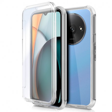 COOL Custodia in silicone 3D per Xiaomi Redmi A3 (anteriore + posteriore trasparente)