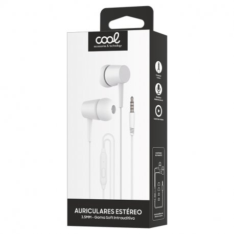 Auricolari 3,5 mm COOL Bear Stereo Con Micro Bianco