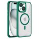 Custodia COOL per iPhone 15 con Bordo Verde Magnetico