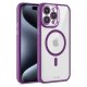 Custodia COOL per iPhone 15 Pro con Bordo Viola Magnetico