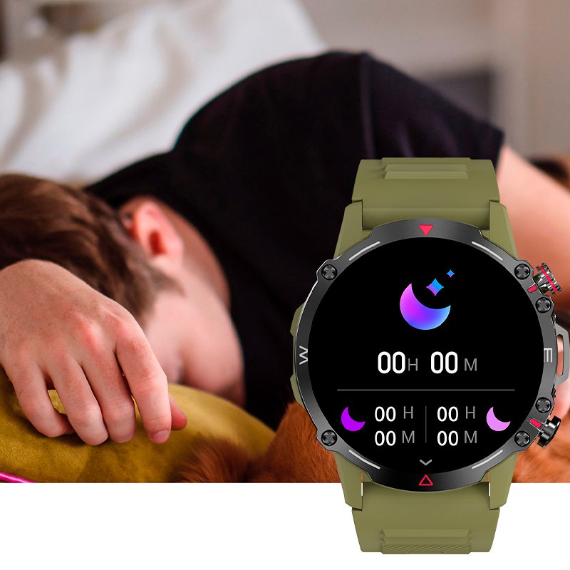 Smartwatch COOL Ecrã AMOLED Adventure Verde (Chamadas, Esporte, Saúde)