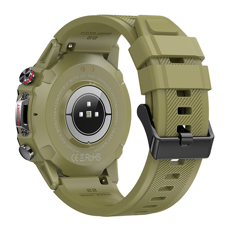 Smartwatch COOL Ecrã AMOLED Adventure Verde (Chamadas, Esporte, Saúde)