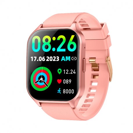 Smartwatch COOL Schermo Amoled Curved Rosa (Chiamate, Sport, Salute)