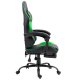 Cadeira Gaming Premium COOL Rest Preto-Verde (Apoio pes)