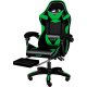 Cadeira Gaming Premium COOL Rest Preto-Verde (Apoio pes)