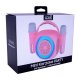 Alto-falante musical Bluetooth universal 6W COOL Mini Karaokê Party + 2 Microfones Rosa