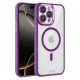 Custodia COOL per iPhone 16 Pro con Bordo Viola Magnetico