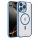 Custodia COOL per iPhone 16 Pro con Bordo Cielo Blu Magnetico