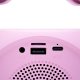 Alto-falante musical Bluetooth universal 6W COOL Mini Karaokê Party + 2 Microfones Rosa