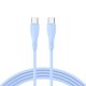 Cable USB COOL Silicona Universal Tipo C a Tipo C (1 metro) Celeste