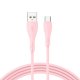 Cable USB COOL Silicona Universal USB a Tipo C (1 metro) Rosa