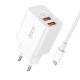 Cargador Red para iPhone COOL 2 x USB + Cable Lightning 1,2m (2.4 Amp)