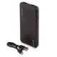 Banco de alimentação de bateria externa universal 10.000 mAh (2 x usb / 2.1A) COOL Leather Preto