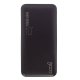 Banco de alimentação de bateria externa universal 10.000 mAh (2 x usb / 2.1A) COOL Leather Preto