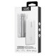 Bateria Externa Universal Power Bank 10.000 mAh + PD 22,5W - 3A (2 conexões) Branco