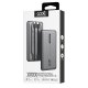 Bateria Externa Universal Power Bank 10.000 mAh PD 22,5W (2 conexões) Cinza