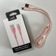 Cable USB COOL Silicona Universal Tipo C (1 metro) Rosa