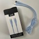 COOL Silicone Universal Type C to Type C USB Cable Sky Blue (1 Meter)