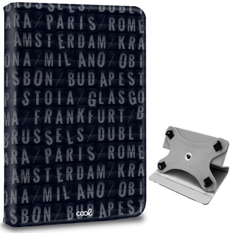 Case COOL Ebook Tablet 9.7 - 11 Inches Universal Drawings Cities (Square)