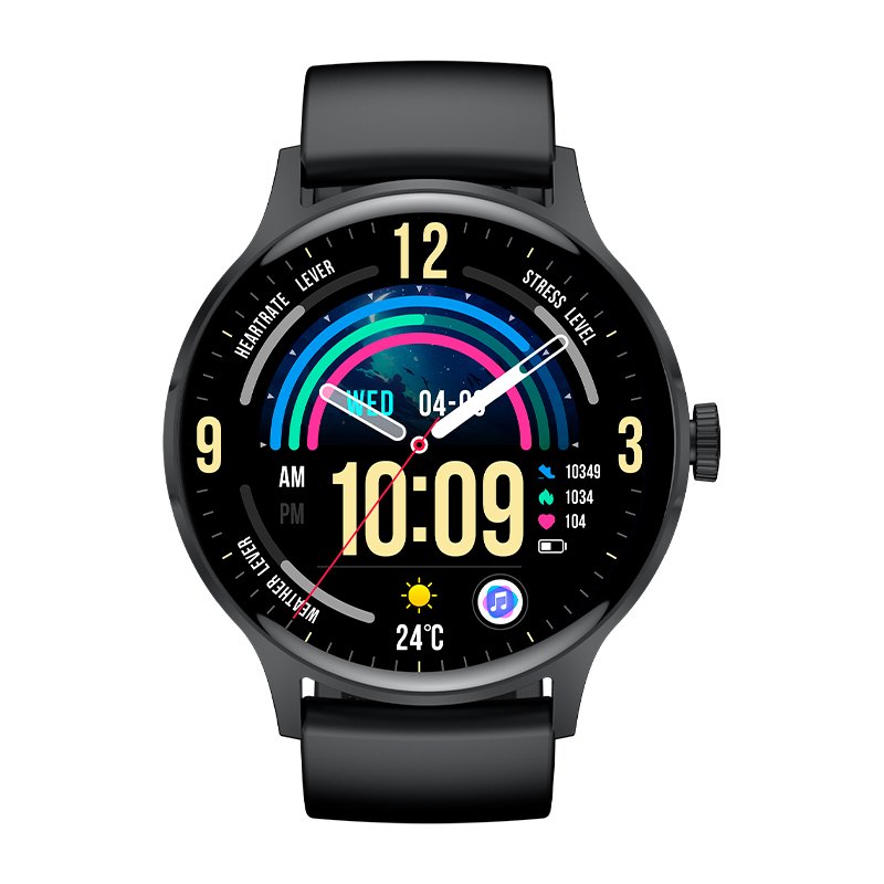 Smartwatch COOL Iris Silicone Black (AMOLED, Calls, Health, Sport)