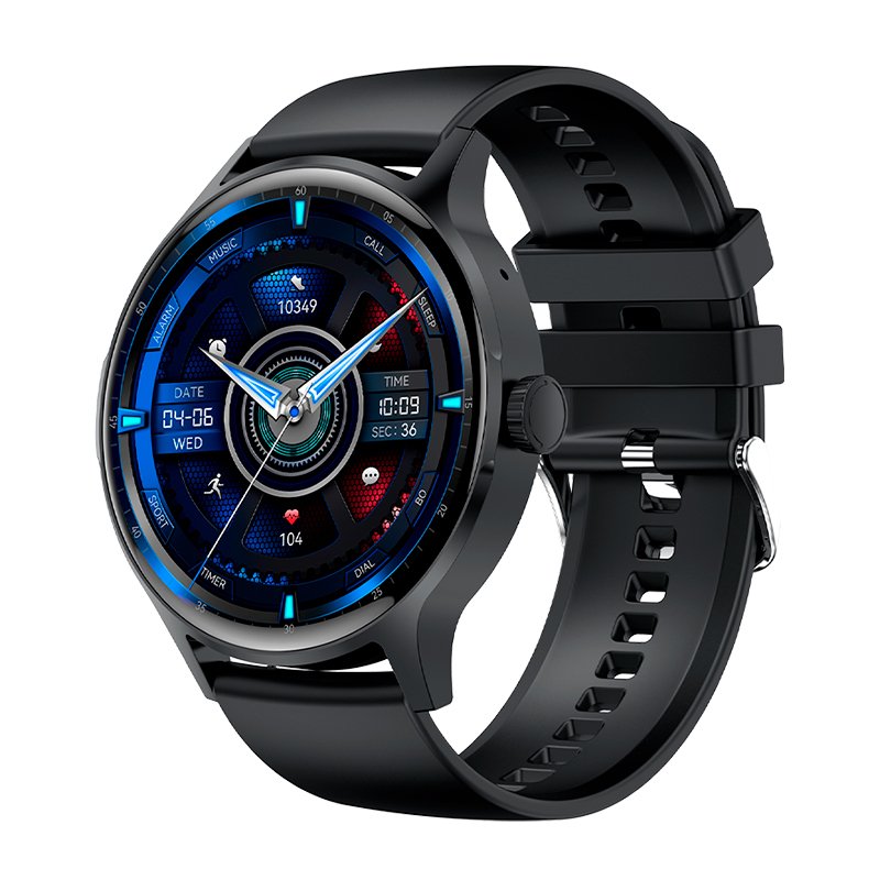 Smartwatch COOL Iris Silicone Black (AMOLED, Calls, Health, Sport)
