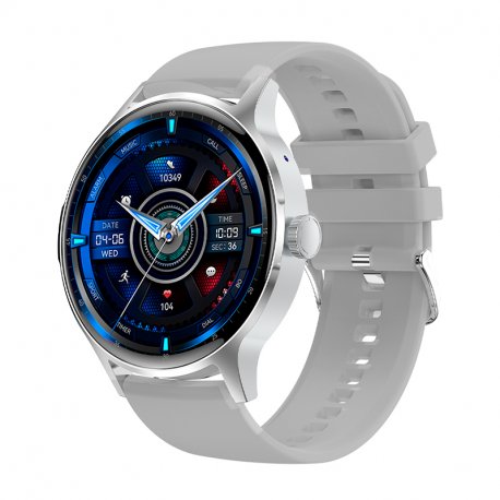 Smartwatch COOL Iris Silicone Cinza (AMOLED, Chamadas, Esporte, Saúde)