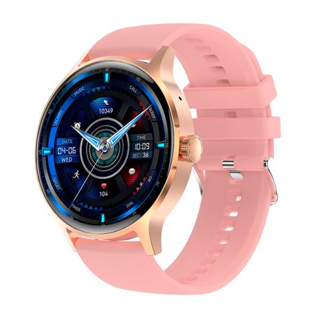 Smartwatch COOL Iris Silicone Rosa (AMOLED, Chamadas, Esporte, Saúde)