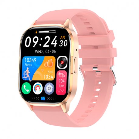 Smartwatch COOL Delta Silicone Rosa (Amoled, Chiamate, Sport, Salute)