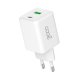 Cargador Red Universal Ultra Fast (PD) Tipo-C +USB COOL (45W) GaN Blanco