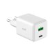 Cargador Red Universal Ultra Fast (PD) Tipo-C +USB COOL (45W) GaN Blanco