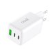 Universal Ultra Fast PD 2 x Type-C + USB COOL Network Charger (65W) GaN White