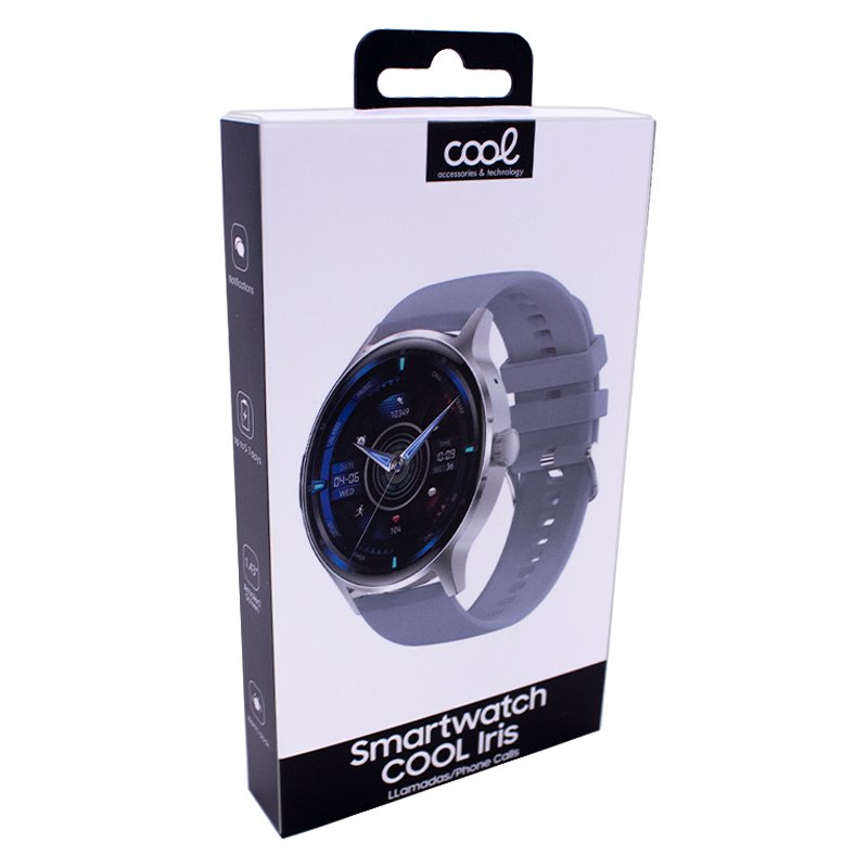 Smartwatch COOL Iris Silicone Grey (AMOLED, Calls, Health, Sport)