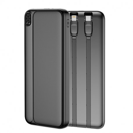 Bateria Externa Universal Power Bank 10.000 mAh (Tipo C / Lightning) COOL Grip Preto