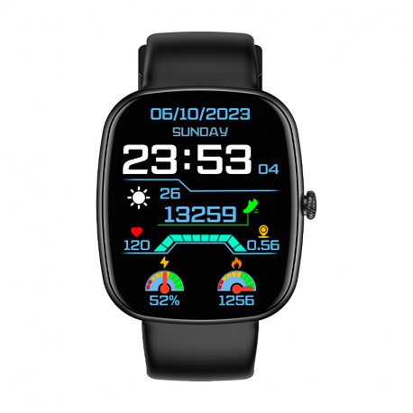 Smartwatch COOL Border Silicone Preto (Amoled, Chamadas, Esporte, Saúde)