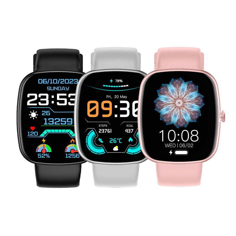 Smartwatch COOL Border Silicone Rosa (Amoled, Chamadas, Esporte, Saúde)
