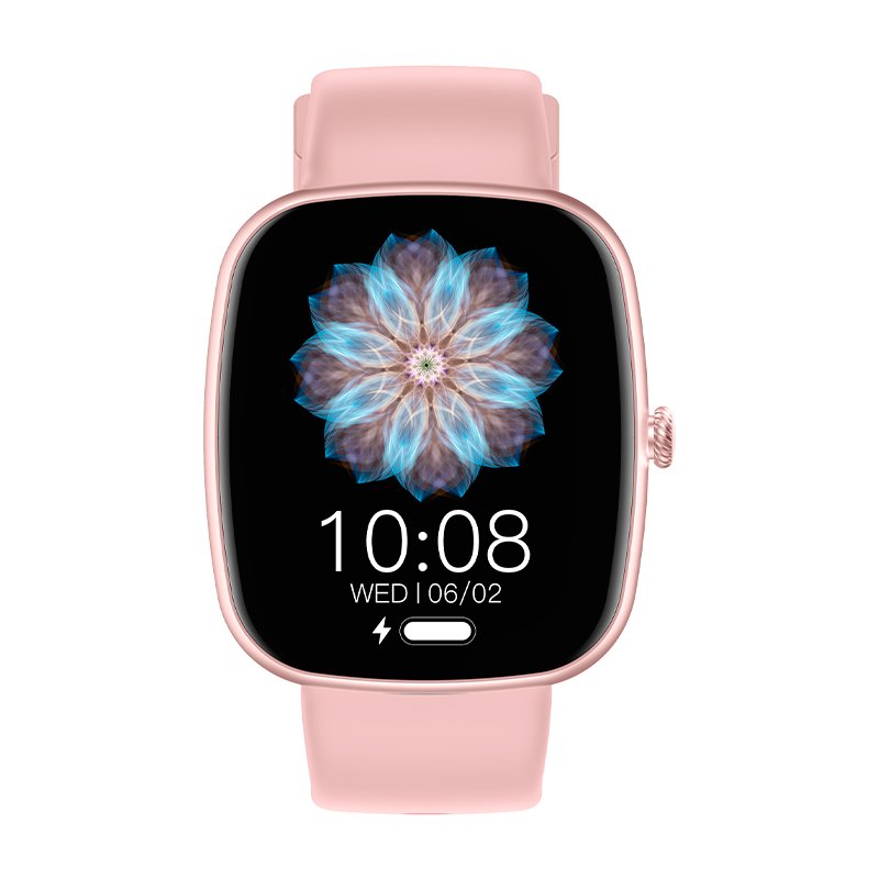 Smartwatch COOL Border Silicone Rosa (Amoled, Chamadas, Esporte, Saúde)