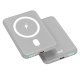 Universal External Battery MAGNETIC Power Bank Qi 5000 mAh COOL Grey