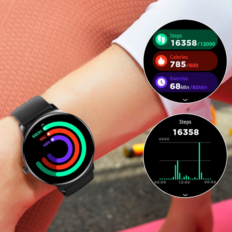 Smartwatch COOL Ultrathin + 2 Straps (AMOLED, Calls, Health, Sport) Grey