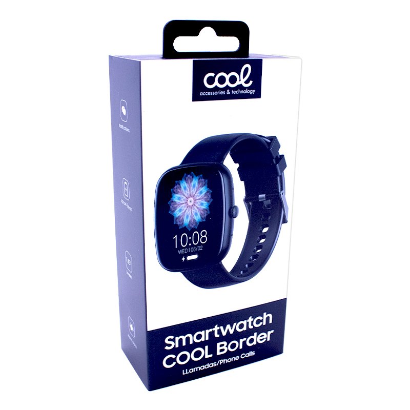 Smartwatch COOL Border Silicone Nero (Amoled, Chiamate, Sport, Salute)