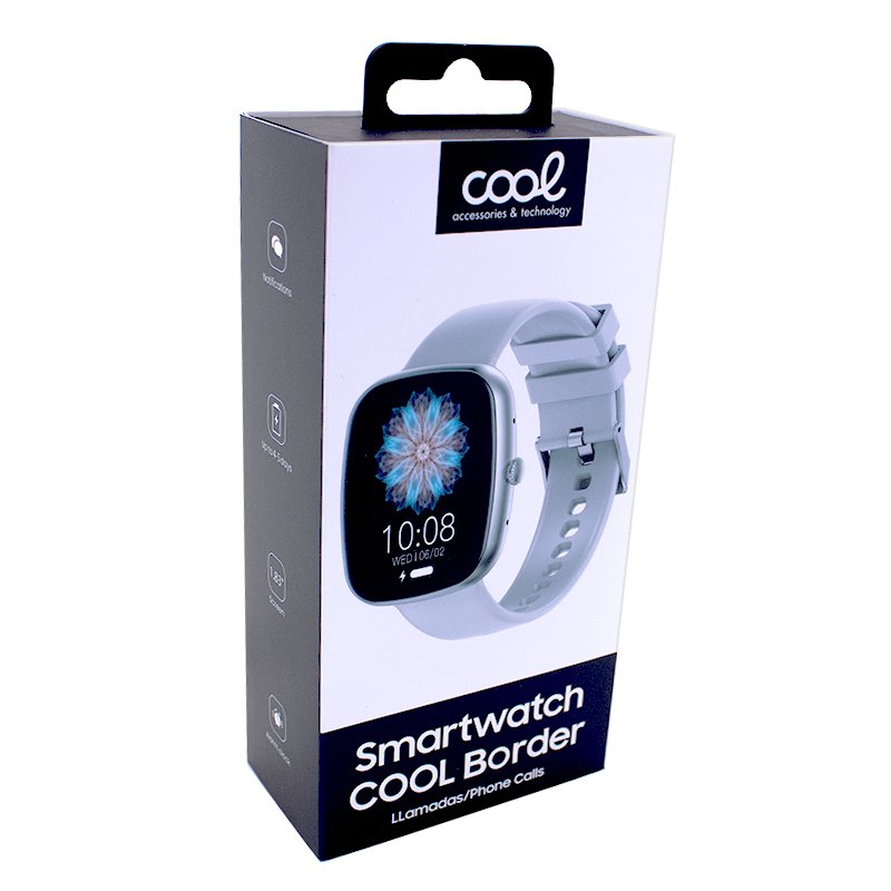 Smartwatch COOL Border Silicone Grigio (Amoled, Chiamate, Sport, Salute)