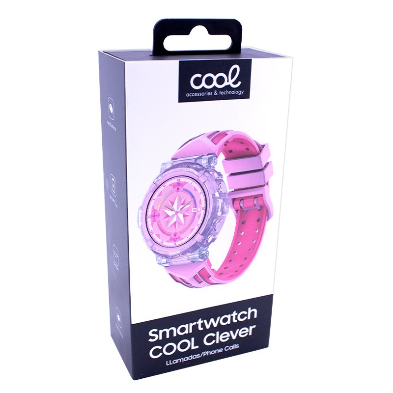 Smartwatch COOL Clever Silicone Pink (Calls, Health, Sport)