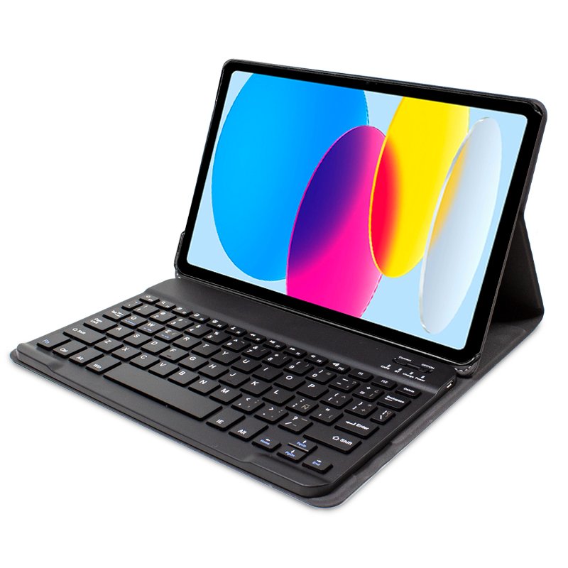 Capa COOL para iPad (2022 / 2024) 10.9 (10 Gen.) / 11 2025 (A16) / 12 2026 Teclado Bluetooth Preto