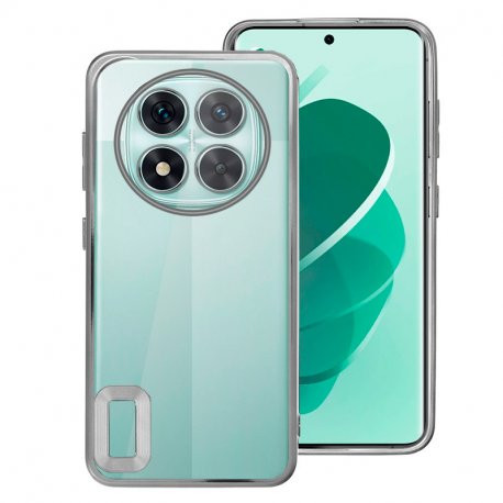 Custodia con Bordo Metallico per Xiaomi Redmi Note 14 Pro 5G / Note 14 Pro Plus 5G / Poco X7 (Argento)