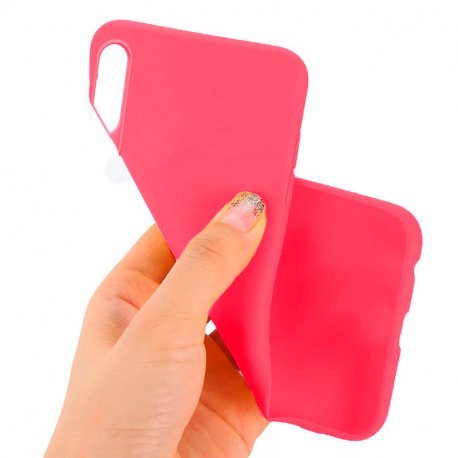 Capa de silicone COOL para TCL 40 SE (Rosa)